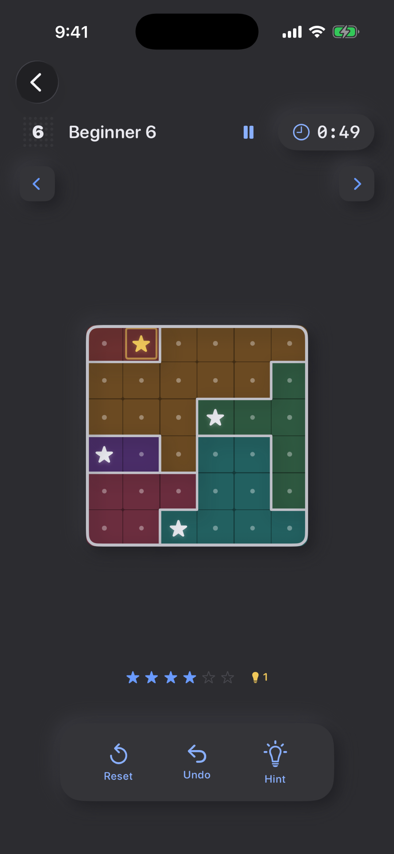 Star Battle puzzle gameplay